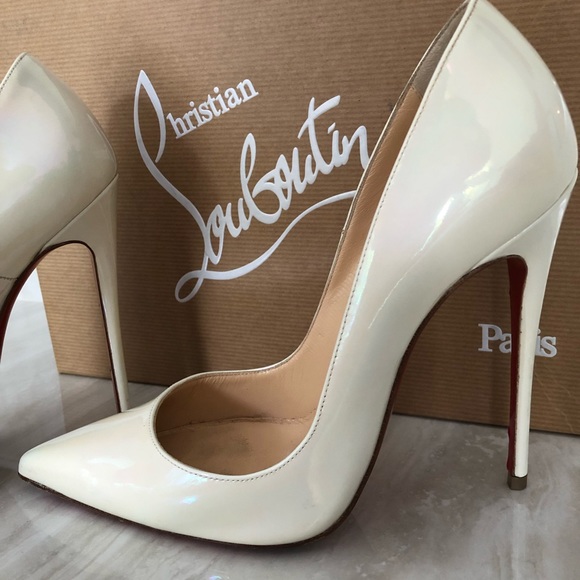 Christian Louboutin Shoes - Louboutin RARE So Kate white pearl patent heels